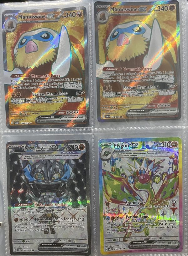 2 x Mamoswine SR, Ogerpon Fondasi SR, Flygon SR