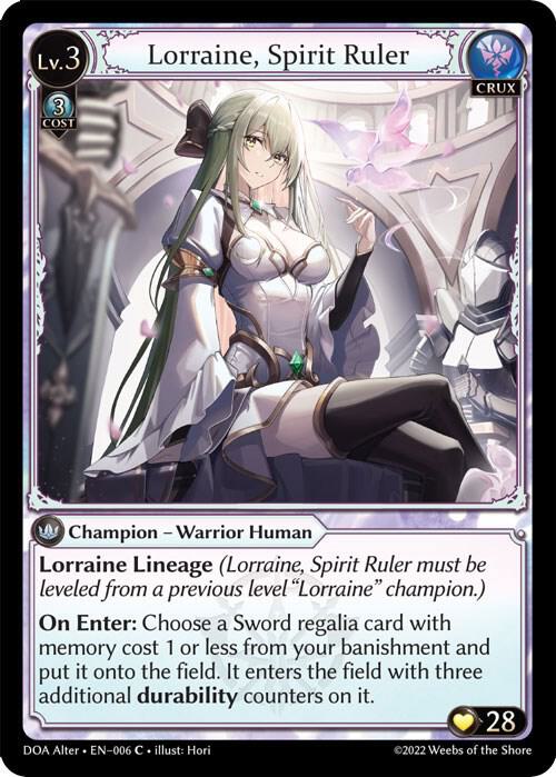 Lorraine, Spirit Ruler - C (Non Foil) EN-006 (DOA)