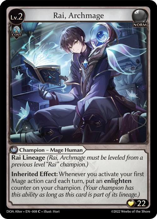 Rai, Archmage - C (Non Foil) EN-008 (DOA)
