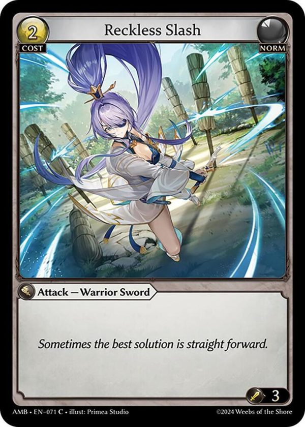 Reckless Slash - C (Non Foil) EN-071 (AMB)