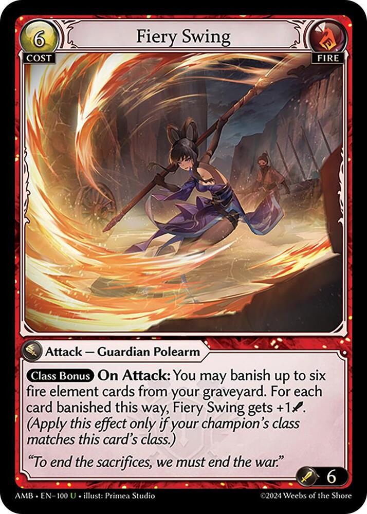 Fiery Swing - U (Non Foil) EN-100 (AMB)