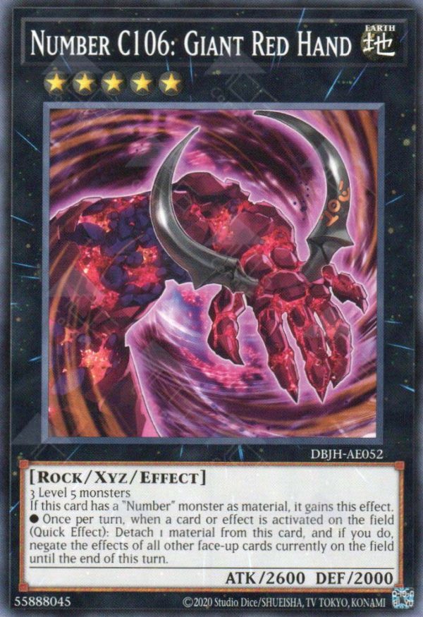 Number C106: Giant Red Hand | Rarity | DBJH-AE052