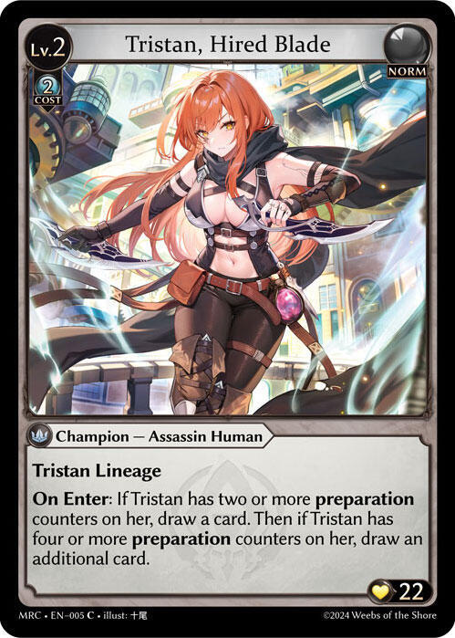 Tristan, Hired Blade - C (Non Foil) EN-005 (MRC)