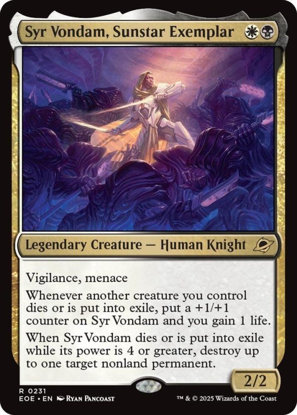 Syr Vondam, Sunstar Exemplar - Edge of Eternities (EOE)
